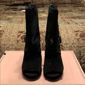 Juicy Couture open toe mesh ankle boots